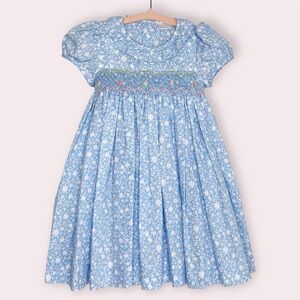 Edgehill Collection Smocked Dress w/ Bloomers Light Blue Floral size 12 Months